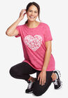Marled Cuffed-Sleeve Tee, , alternate image number null