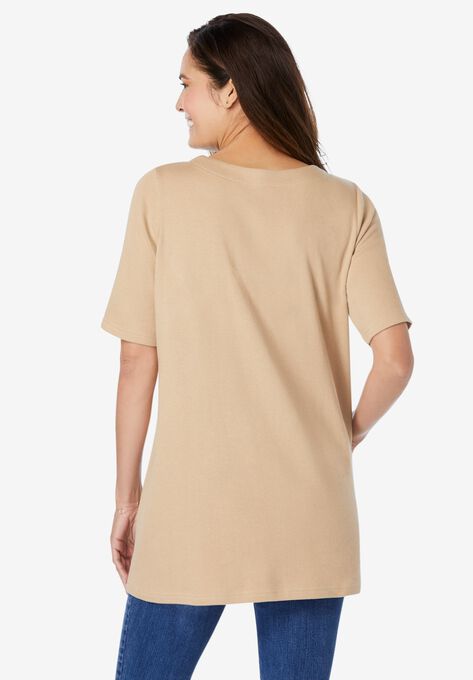 Embroidered Layered-Look Tunic, , on-hover image number null