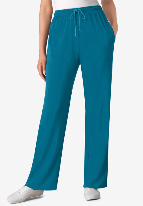 Sport Knit Straight Leg Pant, DEEP TEAL, hi-res image number null