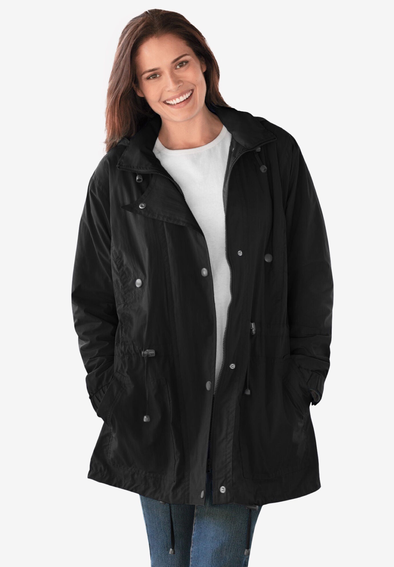 Fleece Lined Taslon Anorak Fullbeauty Outlet