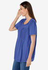 Lace-Trim Pintucked Tunic, , alternate image number null