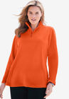 Microfleece Quarter-Zip Pullover, GRENADINE, hi-res image number null