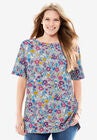 Perfect Short-Sleeve Boatneck Tunic, , alternate image number null