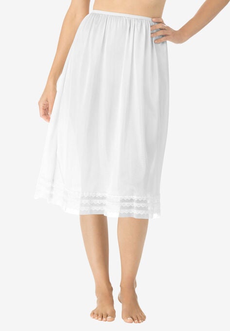 Snip-to-fit half slip , WHITE, hi-res image number null