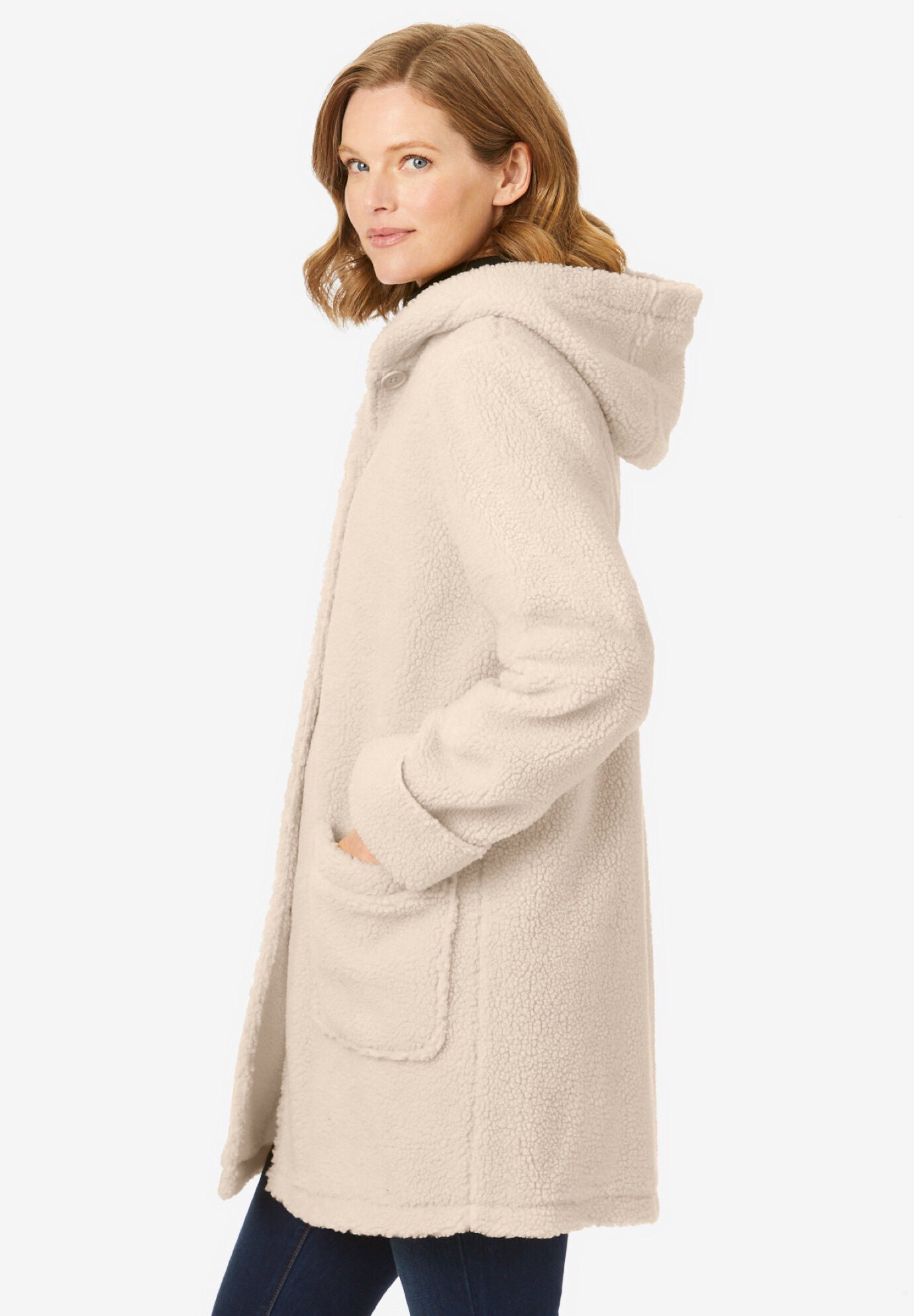 Hooded berber on sale fleece jacket