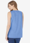 Smocked Henley Tank Top, , on-hover image number null