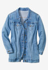 Long Stretch Denim Jacket, , alternate image number null