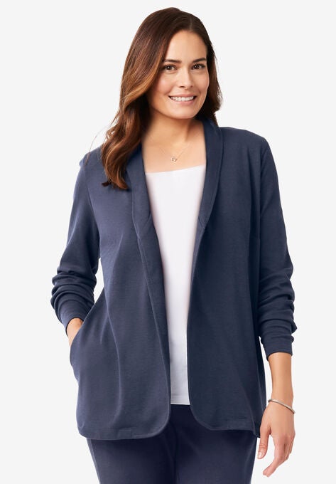 7-Day Knit Jacket, NAVY, hi-res image number null