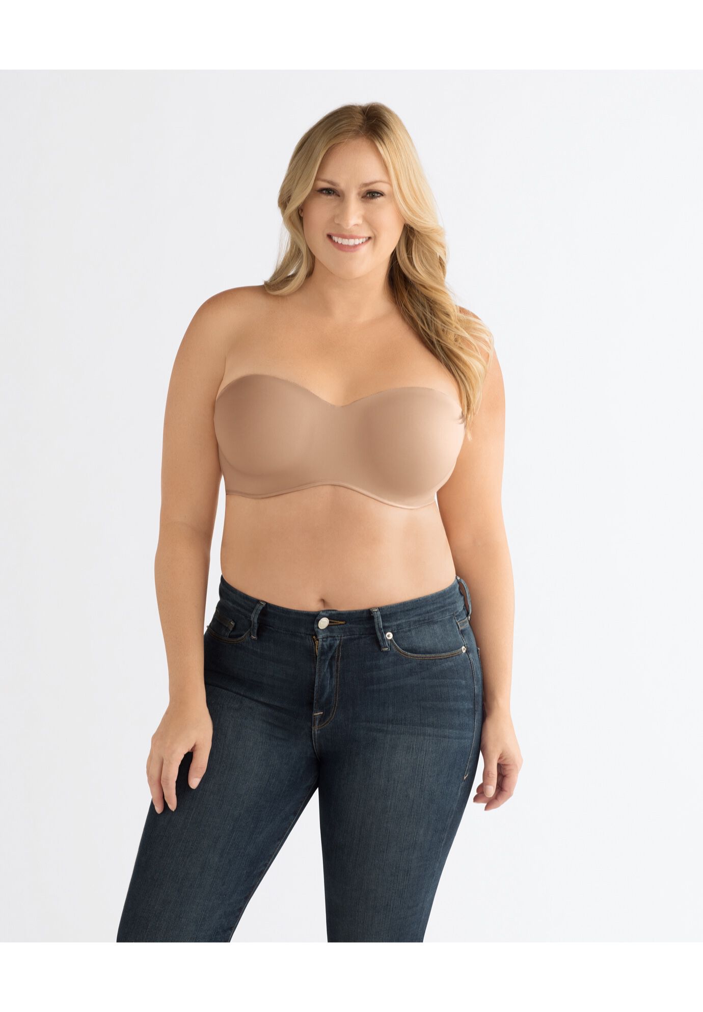 Barbara Strapless Underwire Bra, NUDE, hi-res image number 0