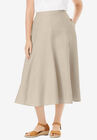 Print Linen-Blend Skirt, , alternate image number null