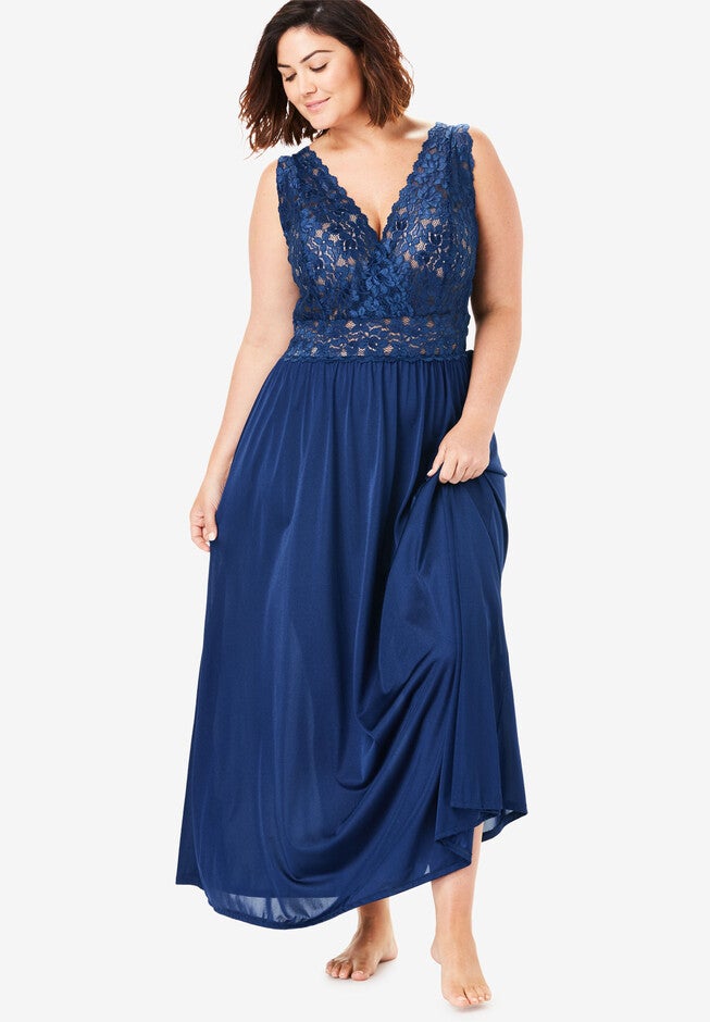 Long Peignoir & Robe Set by Only Necessities®, , alternate image number 3