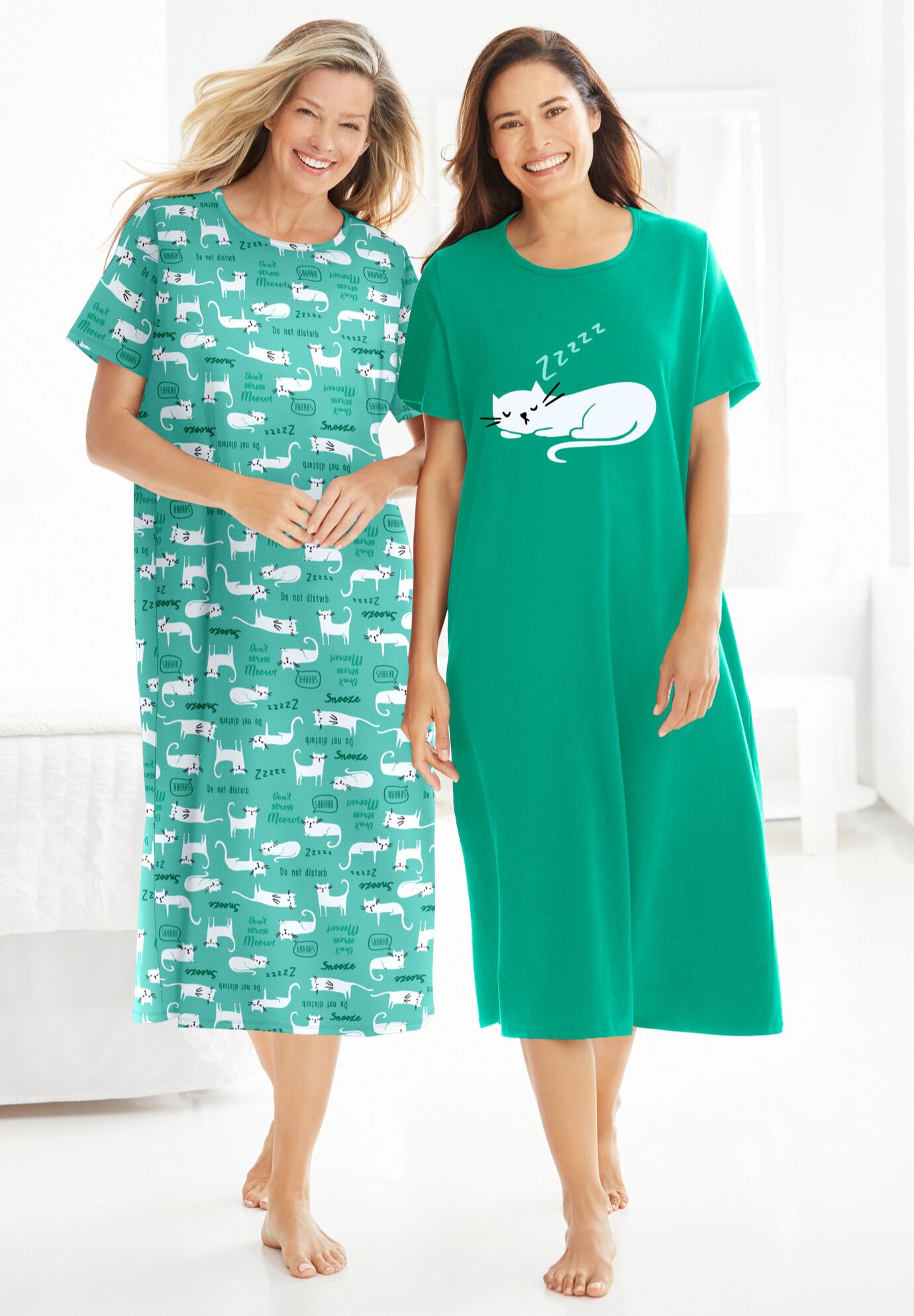 2-Pack Long Sleepshirts, , alternate image number 3