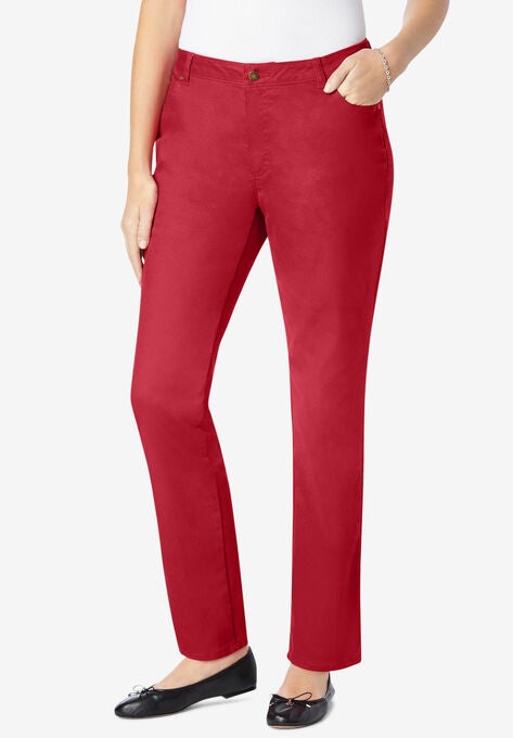 Perfect Straight Leg Jean, CLASSIC RED, hi-res image number null