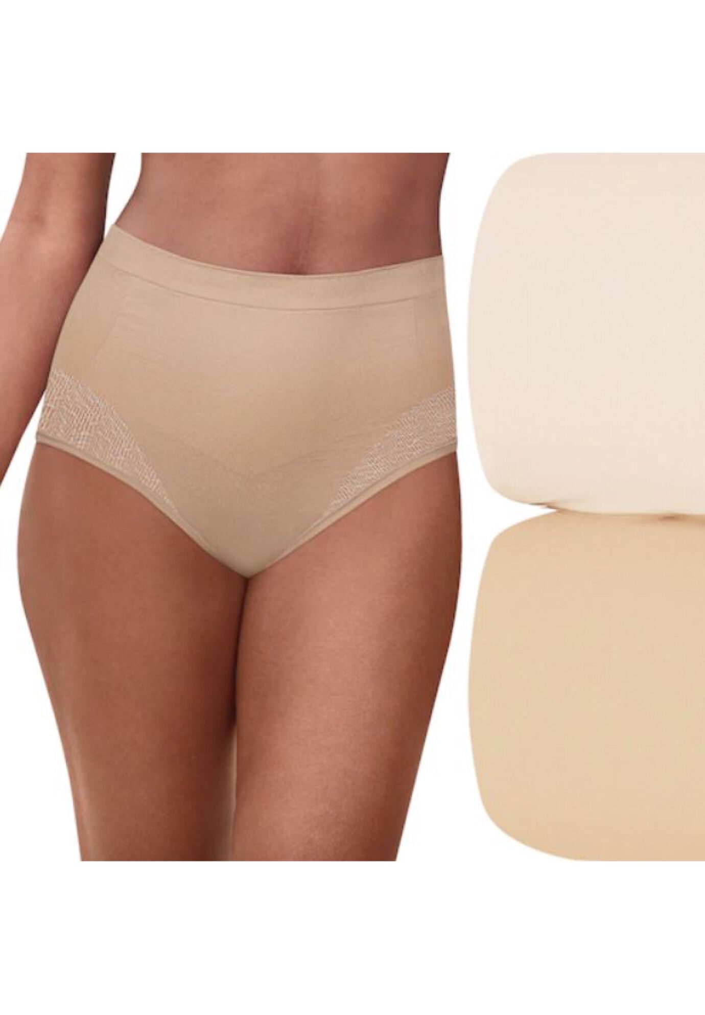 Comfort Revolution Firm Control Brief 2-Pack , LIGHT BEIGE NUDE, hi-res image number 0