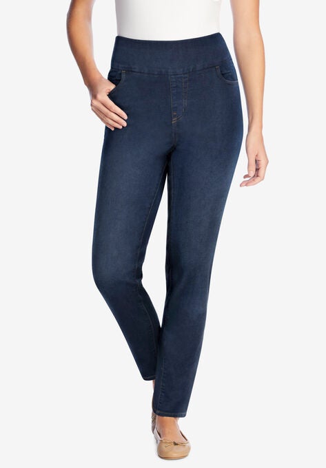 Pull-On Slim Denim Jean, INDIGO SANDED, hi-res image number null