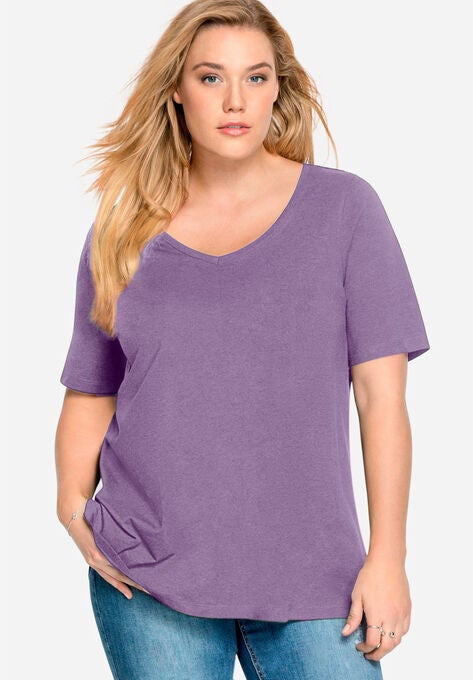 V-Neck A-Line Tunic, VIOLET HAZE, hi-res image number null