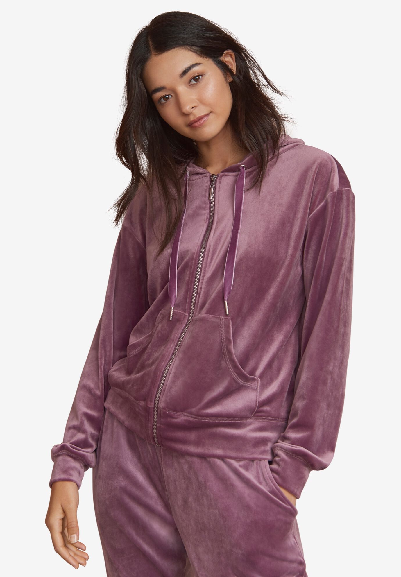 Purple velvet sweatshirt clearance