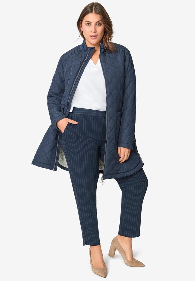 Quilted Zip Jacket, NAVY, hi-res image number null