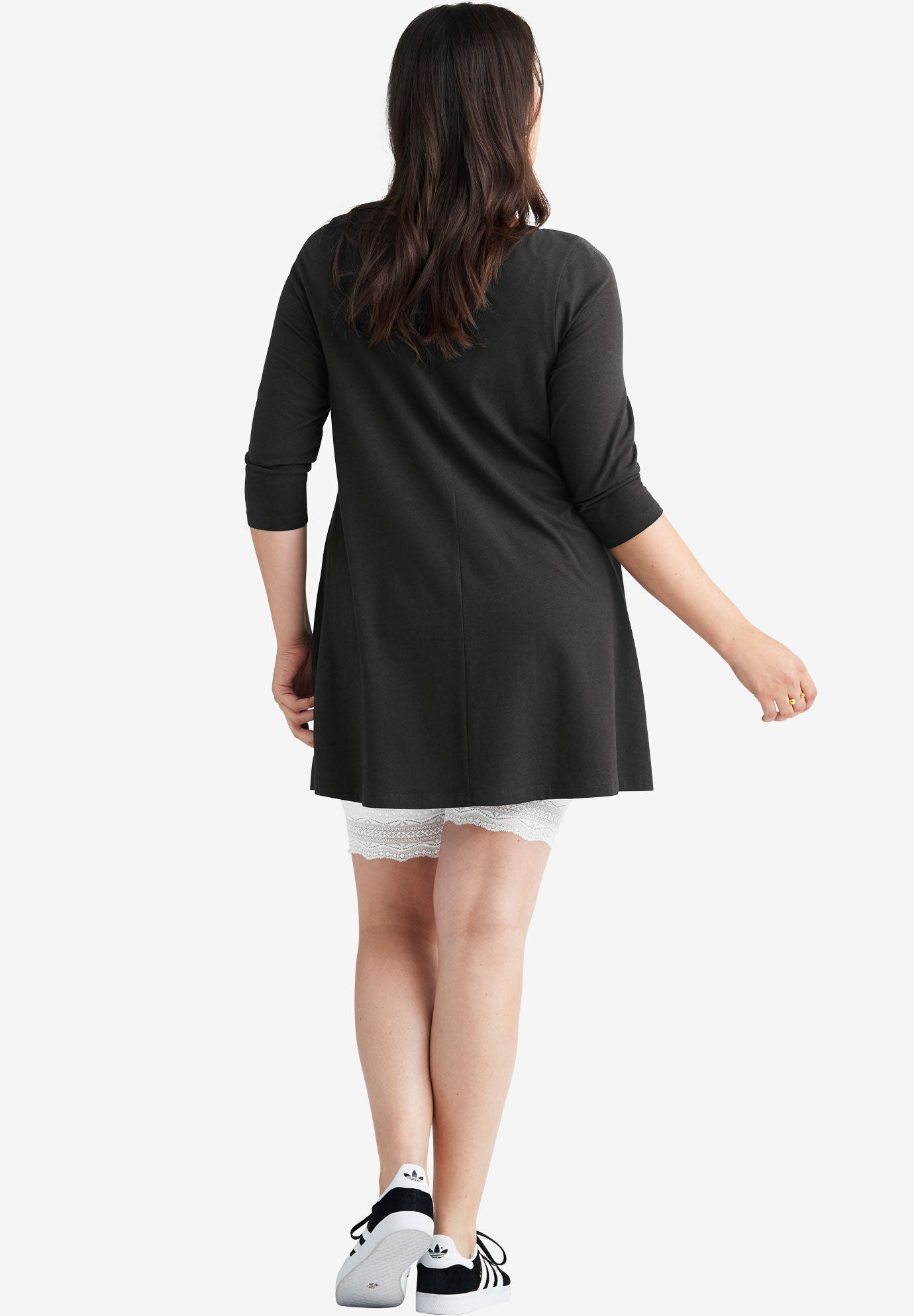 Lace Hem Bike Shorts, , alternate image number 3