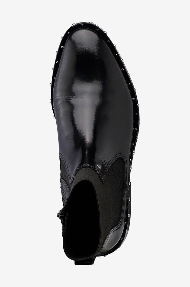 Patent Leather Studded Bootie, , alternate image number null