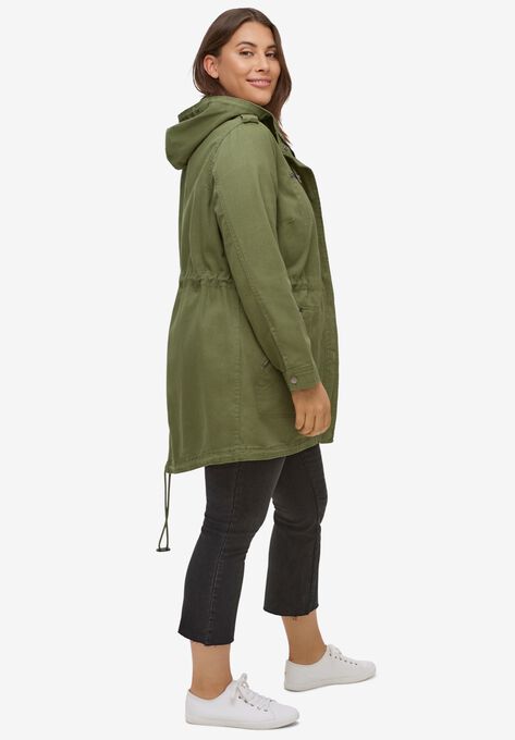 Hooded Anorak Denim Jacket, , alternate image number null