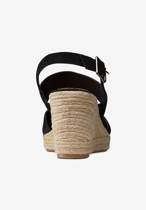 Suede Espadrille Wedge Sandal, , on-hover image number null