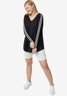 Side-Stripe Tunic, BLACK, hi-res image number null