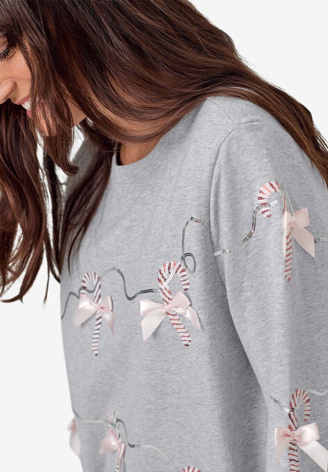 Candy Cane Sweatshirt, , alternate image number null