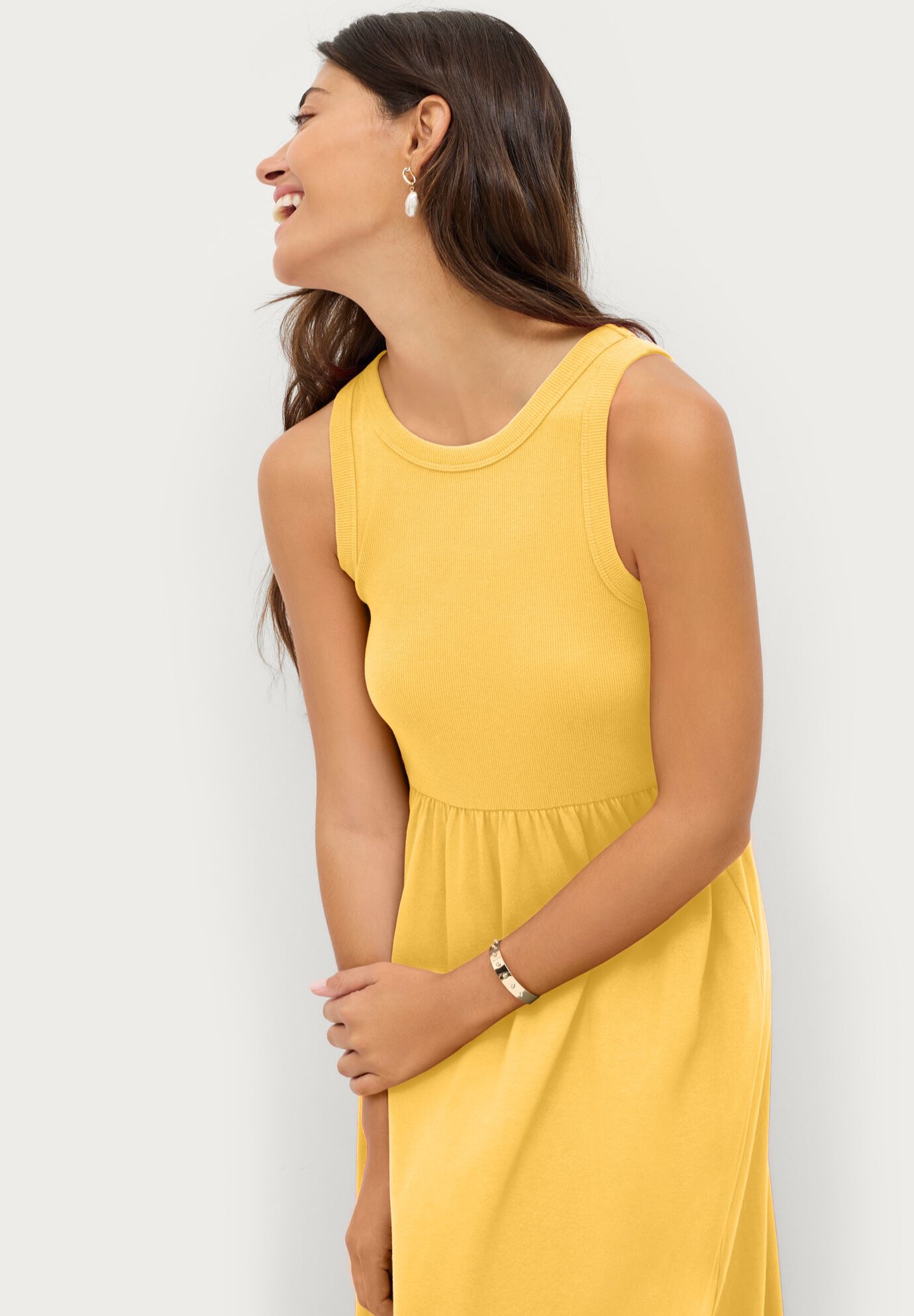 Ribbed Bodice Knit Empire Midi Dress, SUNDANCE, alternate image number 2