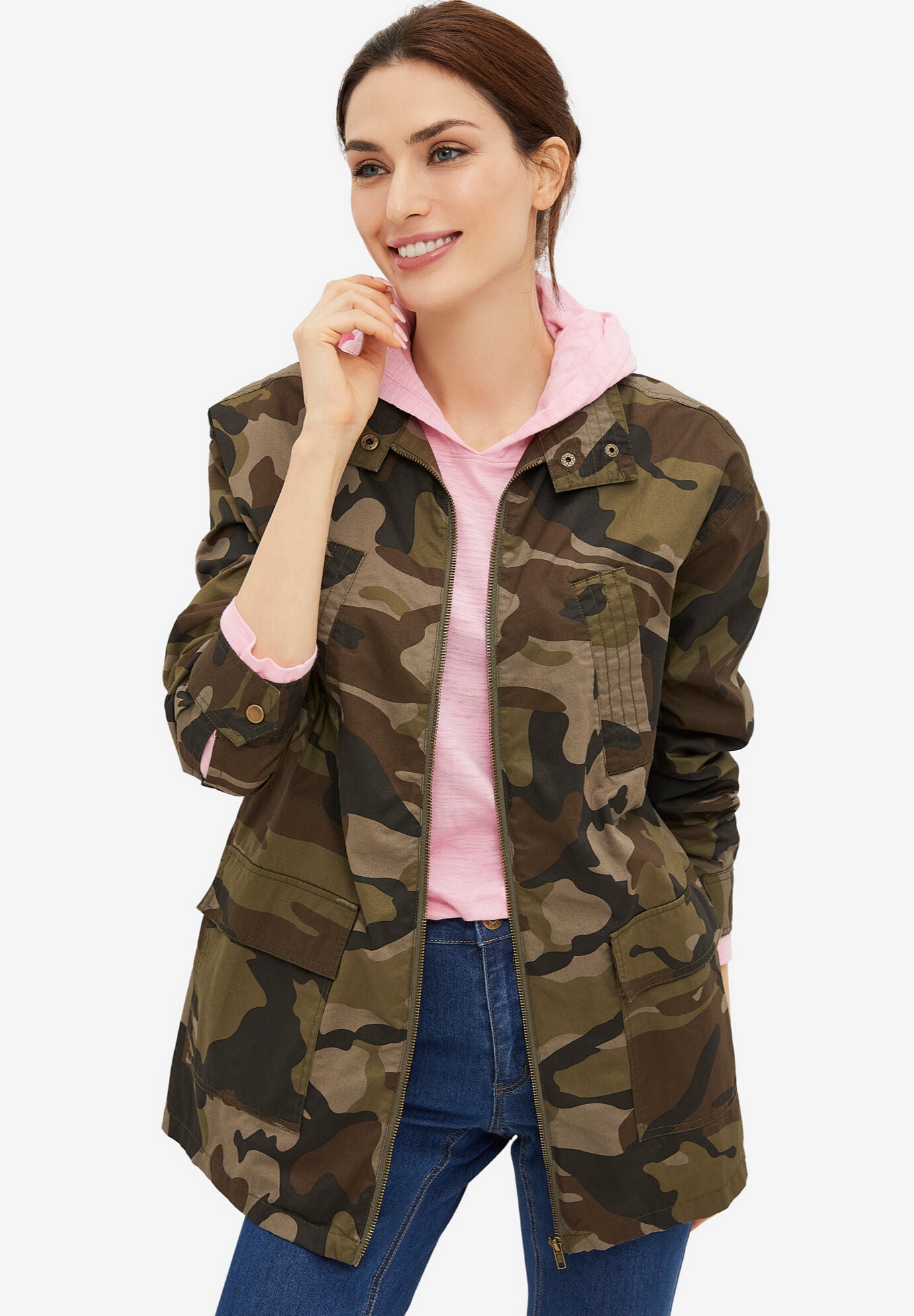 Women's fitted new arrivals camo jacket