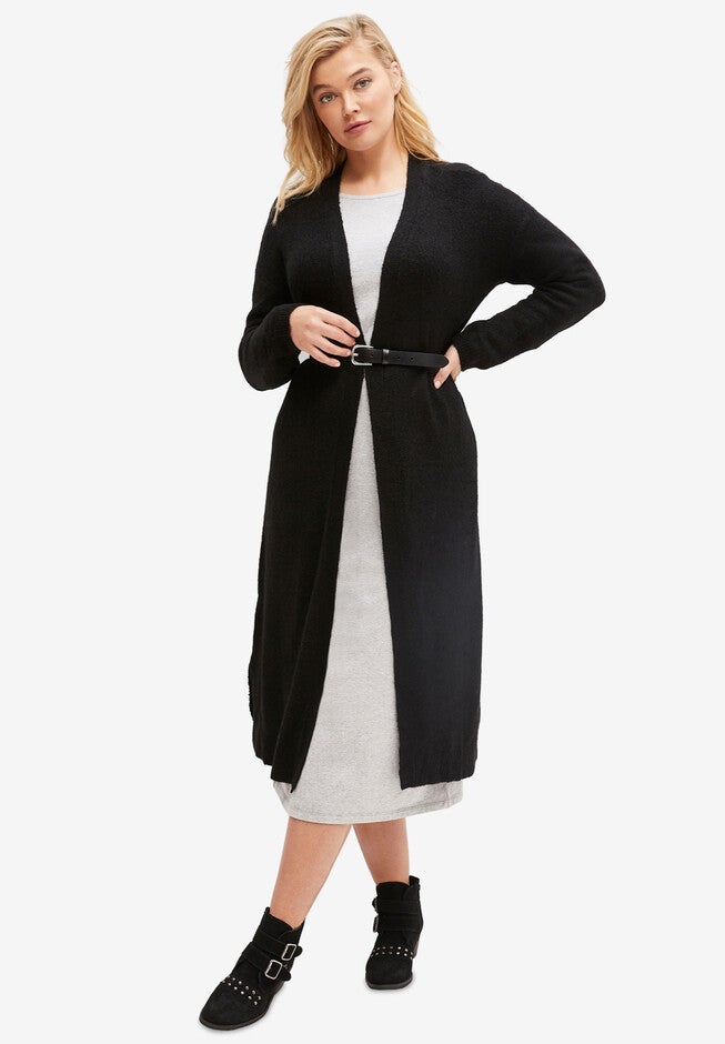 Nolita Duster Cardigan, BLACK, hi-res image number 0