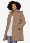 Long Puffer Coat, DARK TAUPE, hi-res image number null