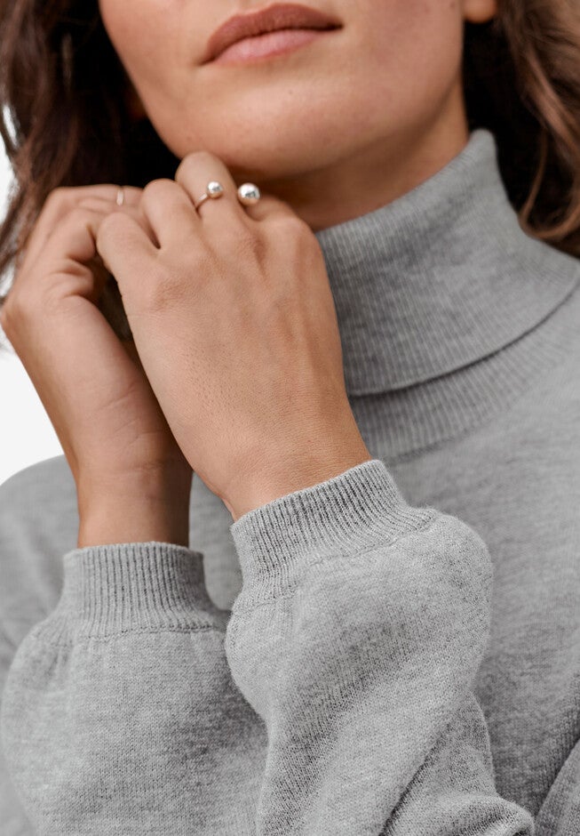 Blouson Sleeve Turtleneck, , alternate image number null