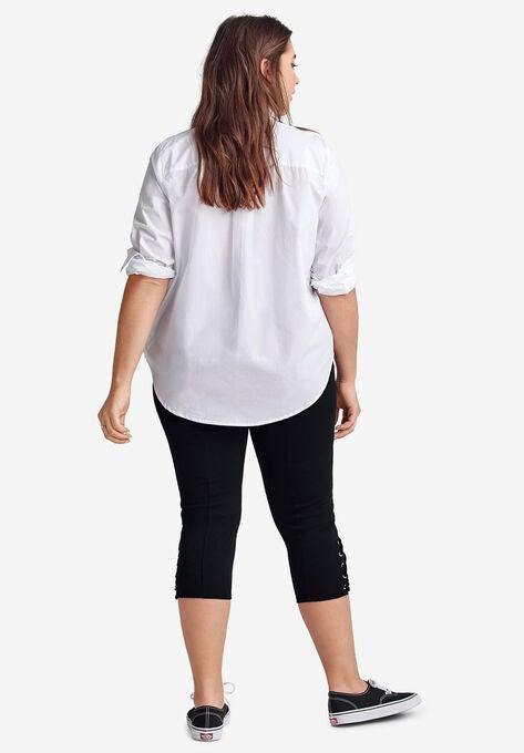 Lace-Up Capri Hem, , on-hover image number null