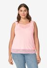 Lace-Trim Tank, PALE BLUSH, hi-res image number null