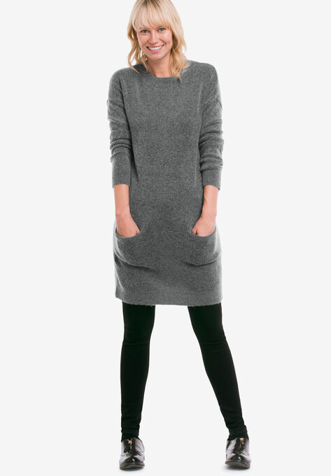 Pullover Pocket Sweater Tunic, MEDIUM HEATHER GREY, hi-res image number null