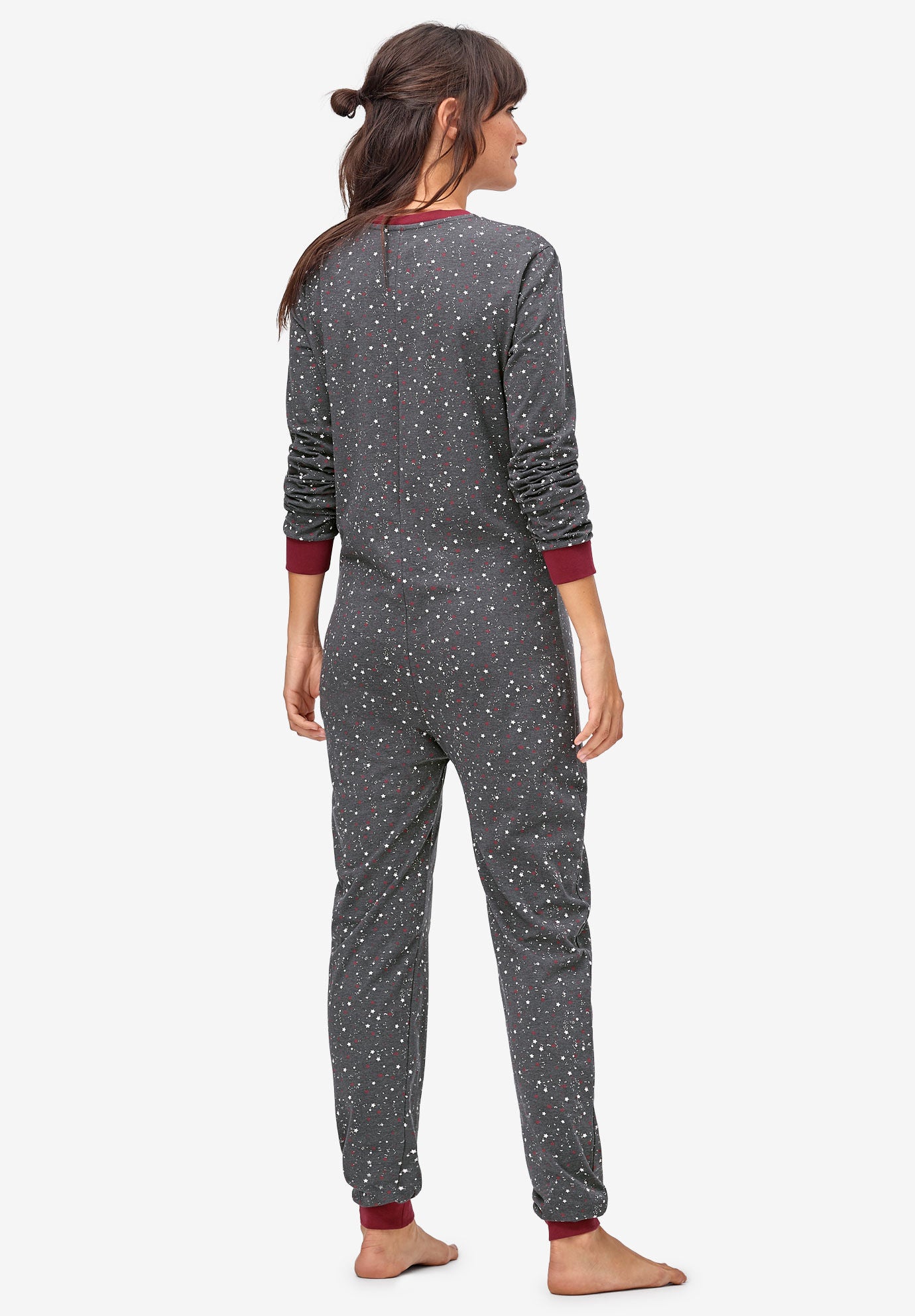 Henley One-piece Pajamas by ellos&reg;, , on-hover image number 1