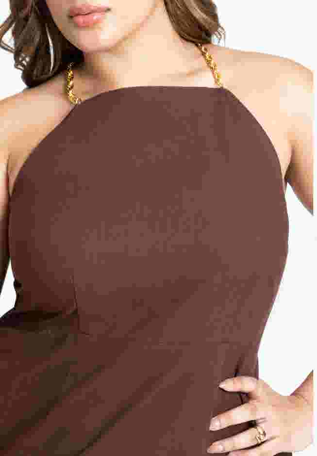 Chain Detail Midi Dress image number 3
