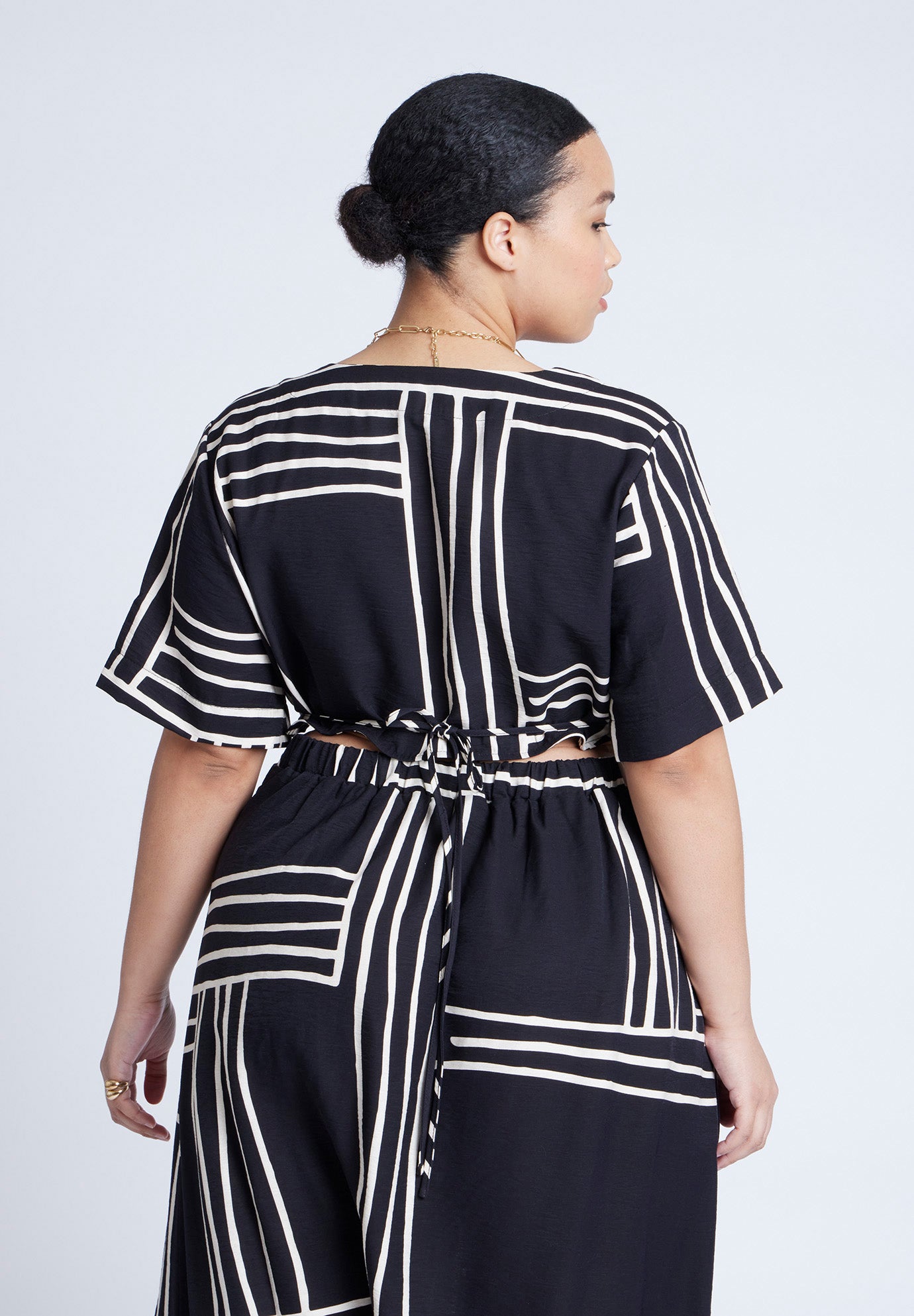 Printed Wrap Top image number 1