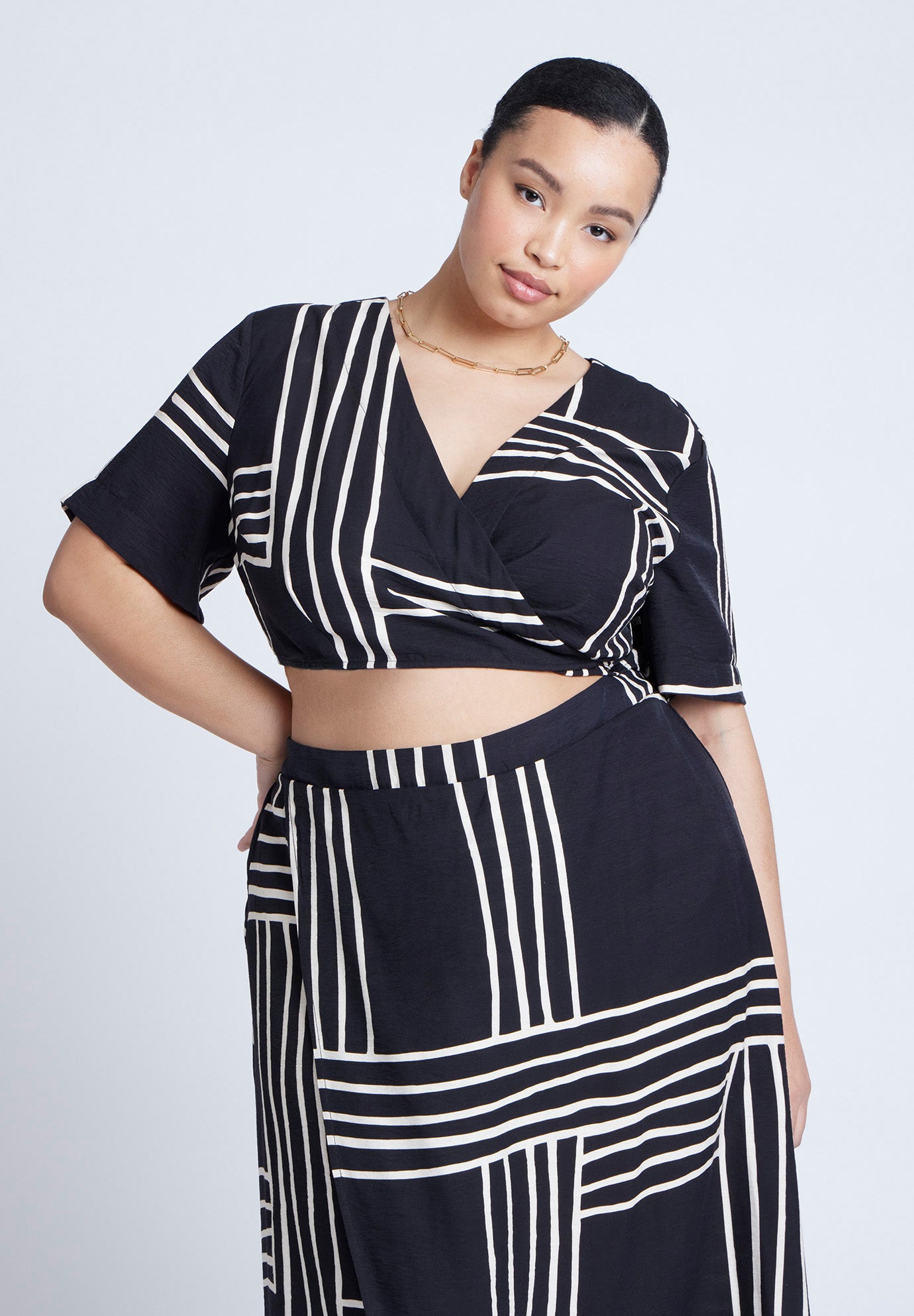 Printed Wrap Top image number 0