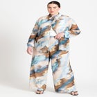 Wide Leg Printed Chiffon Pant image number null