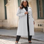 Plus Size Long Tailored Wool Blend Coat image number 2