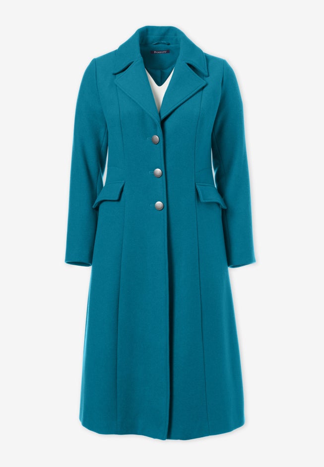 Plus Size Long Tailored Wool Blend Coat image number 4