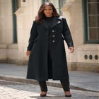 Plus Size Long Tailored Wool Blend Coat image number 0