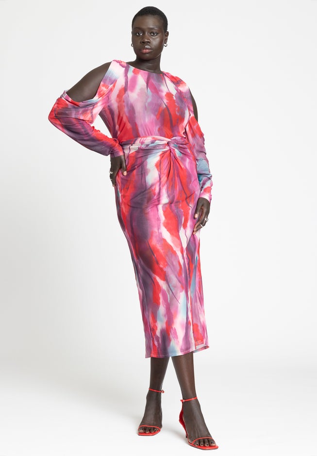 Twist Detail Maxi Skirt image number null