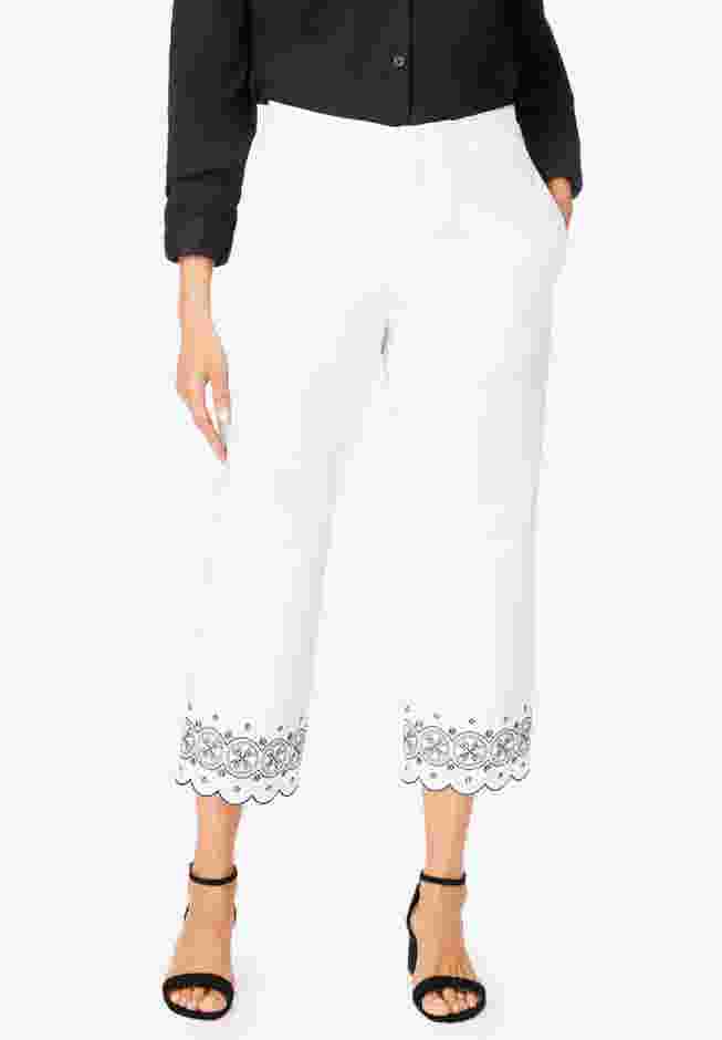 Stretch Poplin Classic Cropped Straight Leg Pant image number 0