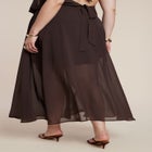 Semi-Sheer Chiffon Circle Skirt image number 3
