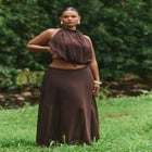 Semi-Sheer Chiffon Circle Skirt image number 0