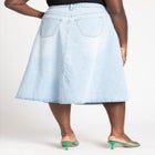 Cutout Hankerchief Hem Denim Skirt image number null