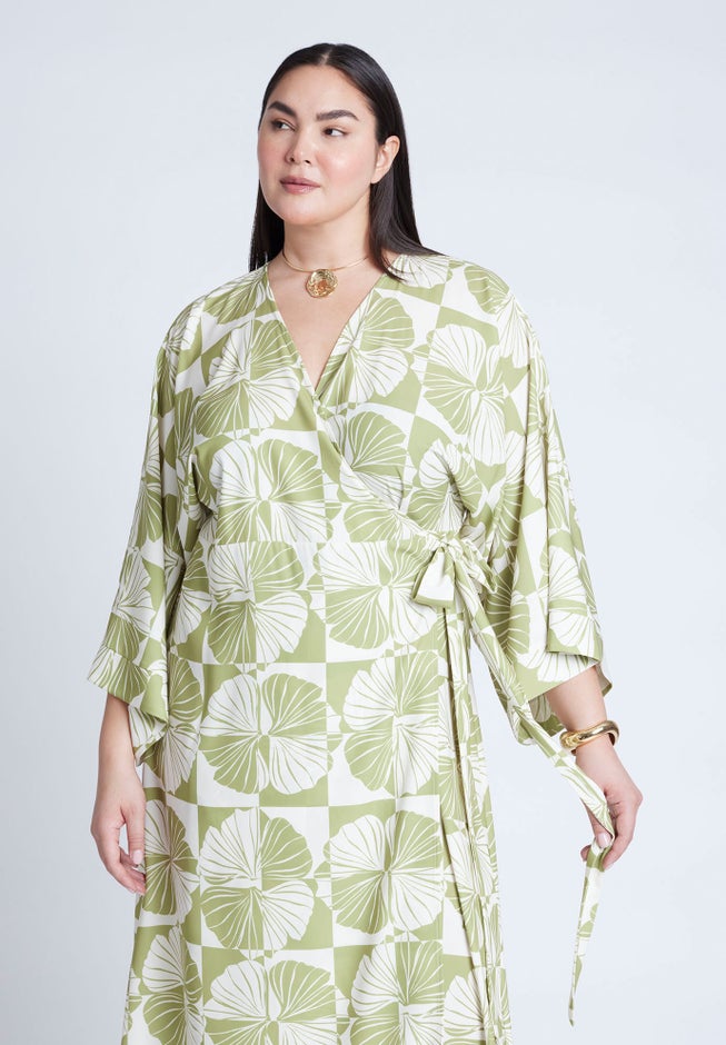 Kimono Sleeve Maxi Wrap Dress image number 4